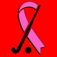 Field Hockey Breast Cancer Awareness Ribbon Santa Hat thumb 1
