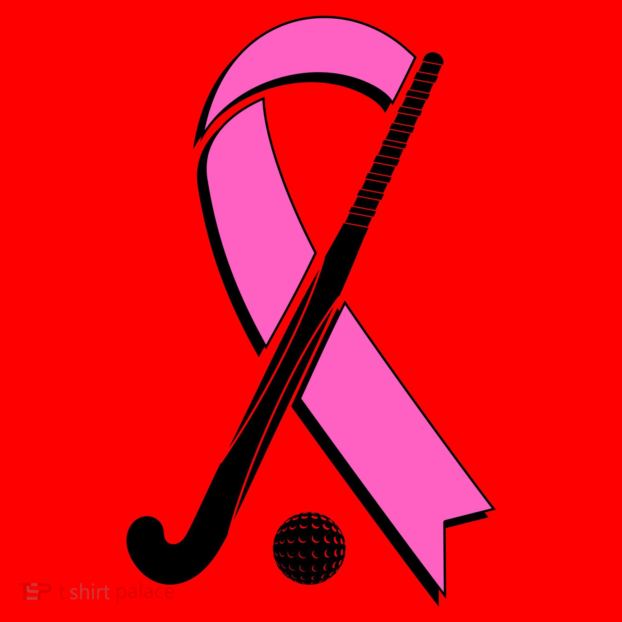 Field Hockey Breast Cancer Awareness Ribbon Santa Hat
