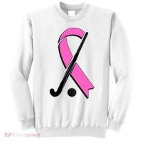 Field Hockey Breast Cancer Awareness Ribbon Sweatshirt thumb 0