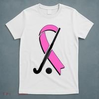 Field Hockey Breast Cancer Awareness Ribbon T-Shirt thumb 5