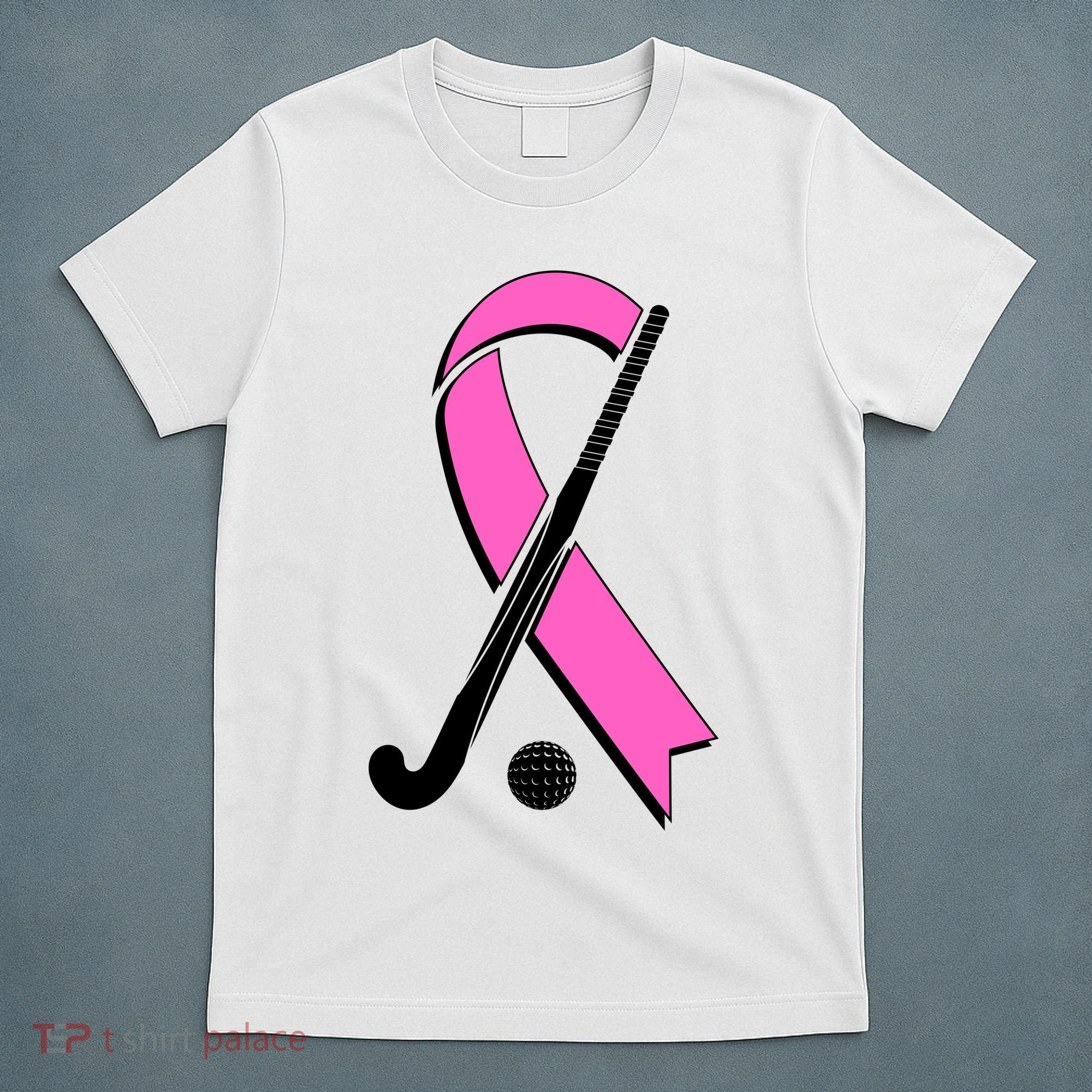 Field Hockey Breast Cancer Awareness Ribbon T-Shirt