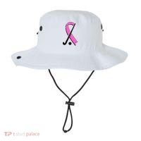Field Hockey Breast Cancer Awareness Ribbon Bucket Hat thumb 0