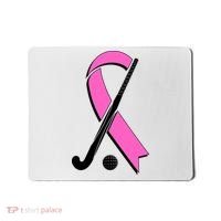 Field Hockey Breast Cancer Awareness Ribbon Mousepad thumb 0