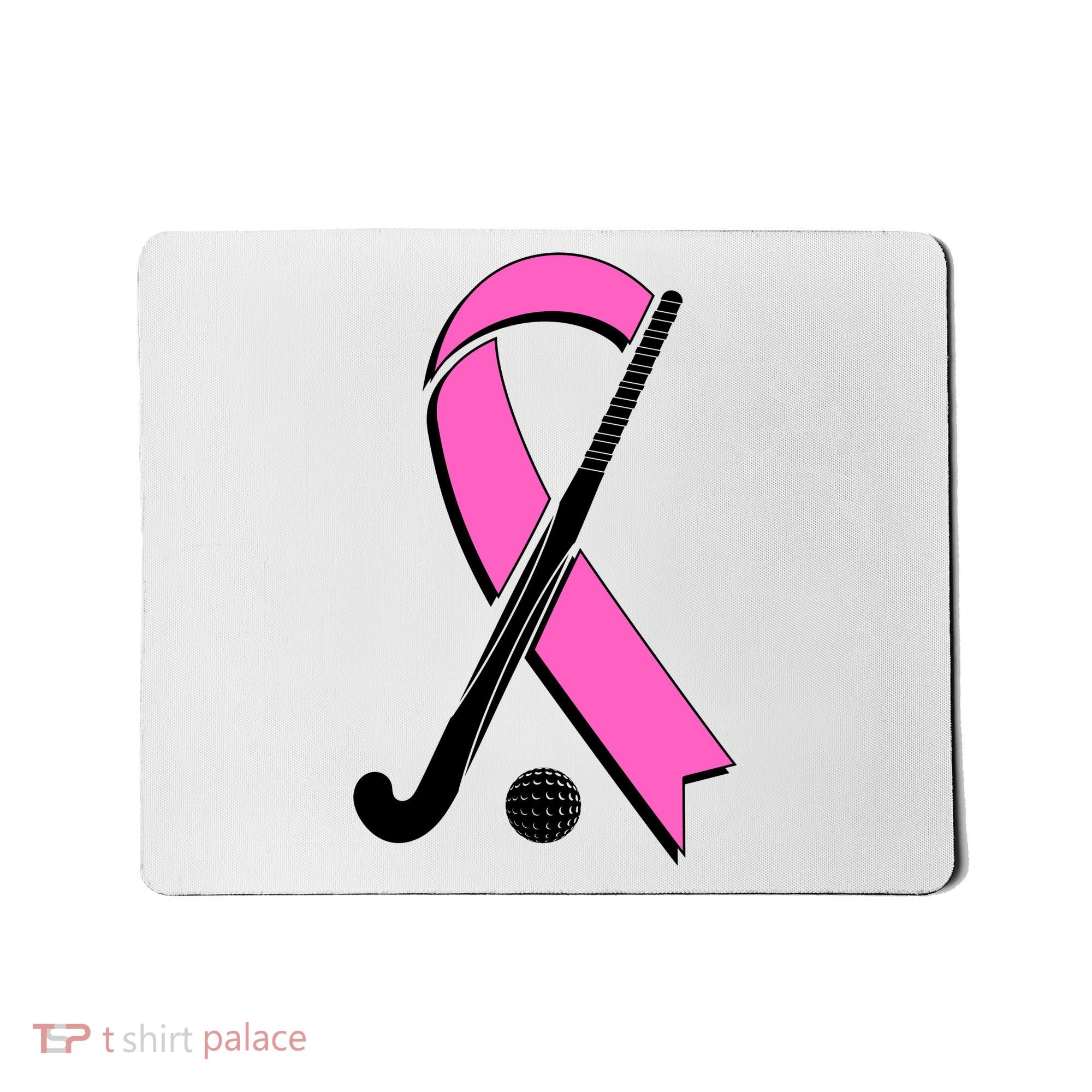 Field Hockey Breast Cancer Awareness Ribbon Mousepad