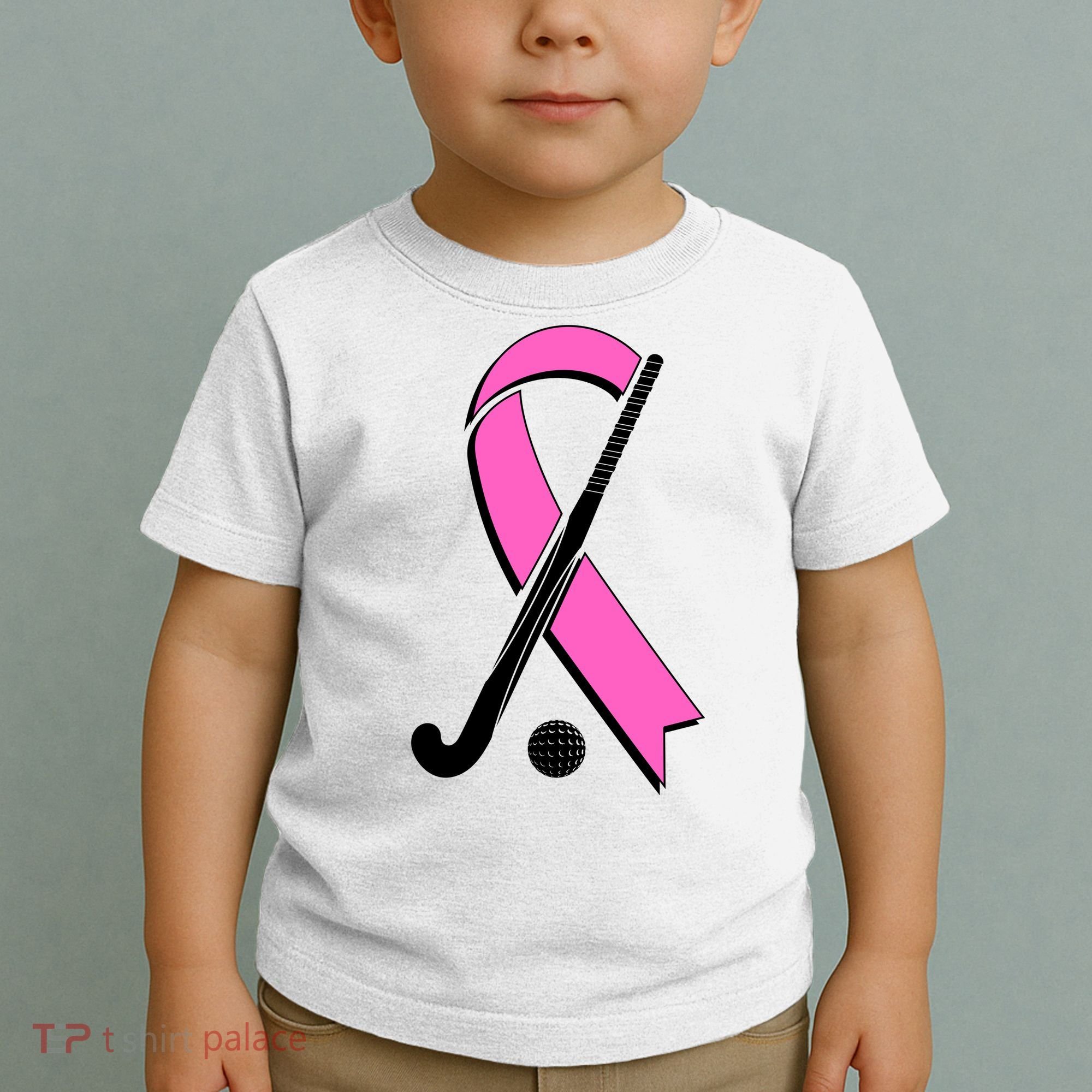 Field Hockey Breast Cancer Awareness Ribbon Toddler T-Shirt
