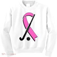 Field Hockey Breast Cancer Awareness Ribbon Kids Sweatshirt thumb 0