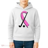 Field Hockey Breast Cancer Awareness Ribbon Kids Hoodie thumb 4