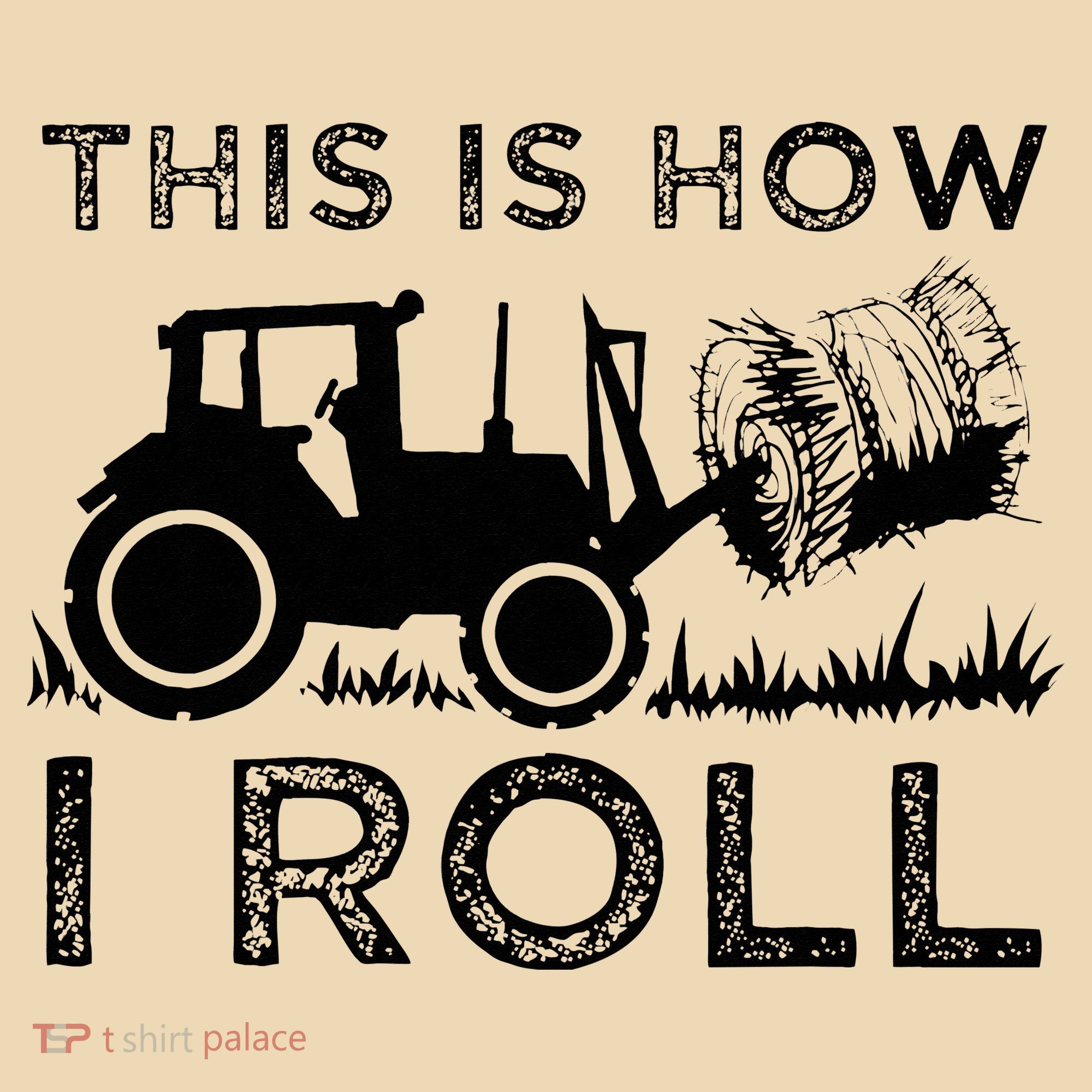 Funny Hay Bale How I Roll Gift Cool Farmer Tractor Driver Tote Bag