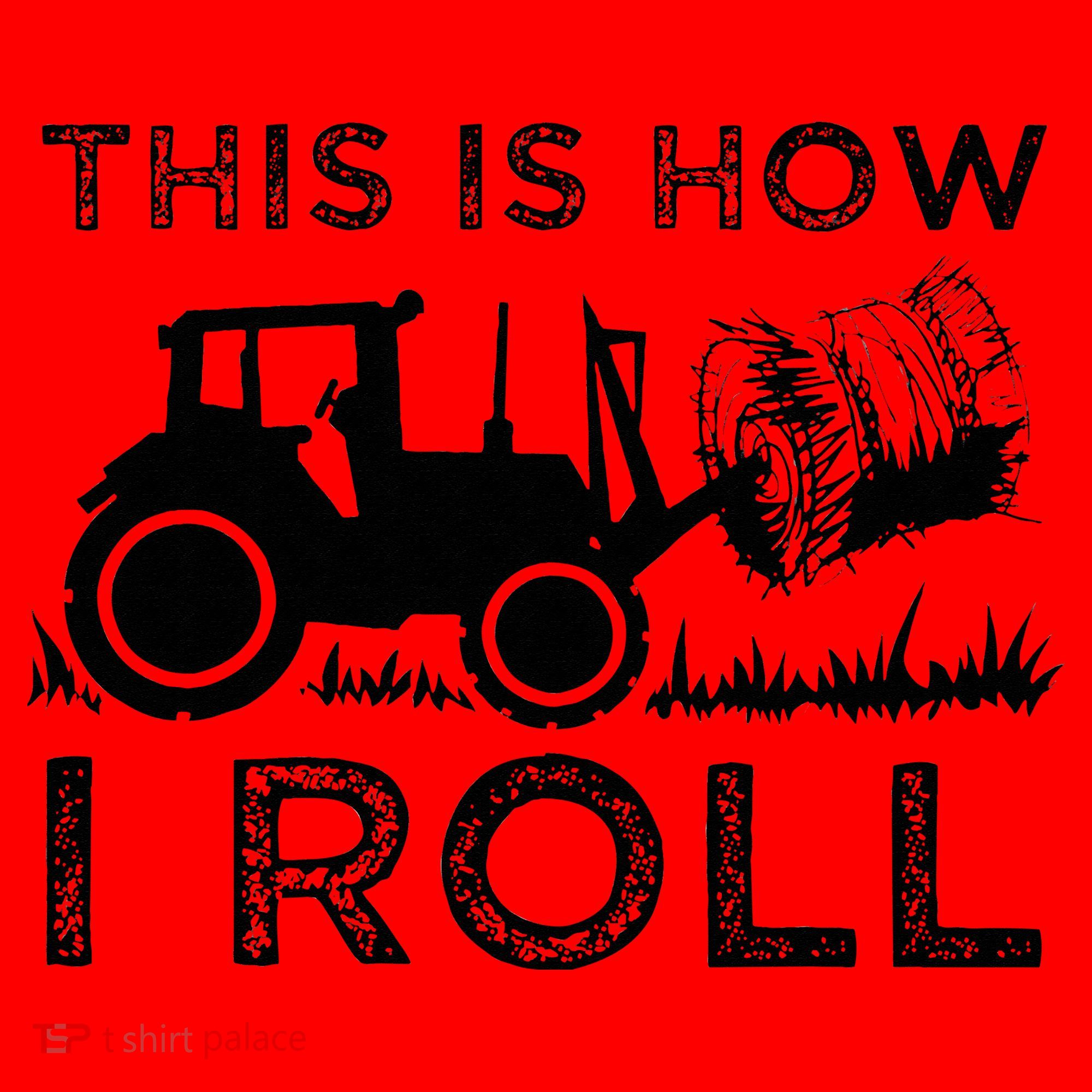 Funny Hay Bale How I Roll Gift Cool Farmer Tractor Driver Santa Hat