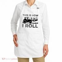 Funny Hay Bale How I Roll Gift Cool Farmer Tractor Driver Apron thumb 2
