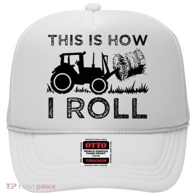 Funny Hay Bale How I Roll Gift Cool Farmer Tractor Driver Hat