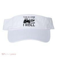 Funny Hay Bale How I Roll Gift Cool Farmer Tractor Driver Visor thumb 0