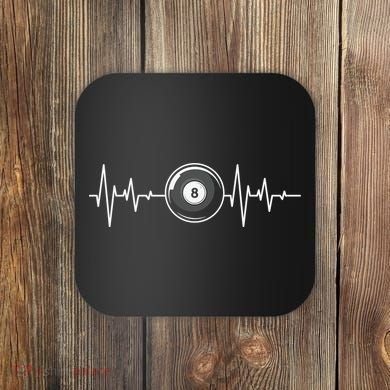 Funny Heartbeaat Billiards Dad Gift For Father’s Day Coaster