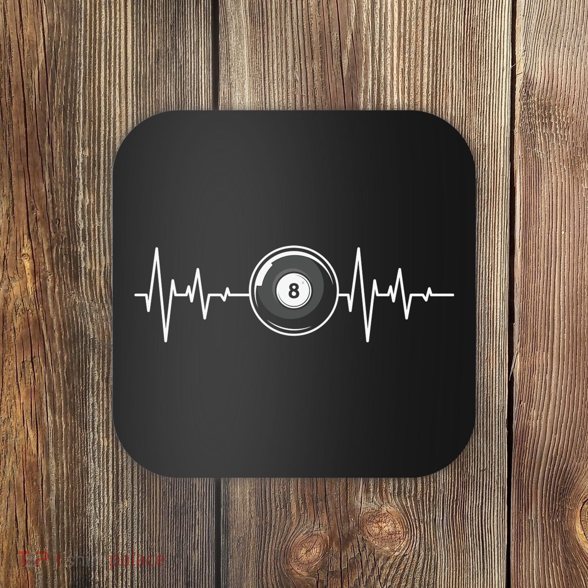 Funny Heartbeaat Billiards Dad Gift For Father’s Day Coaster