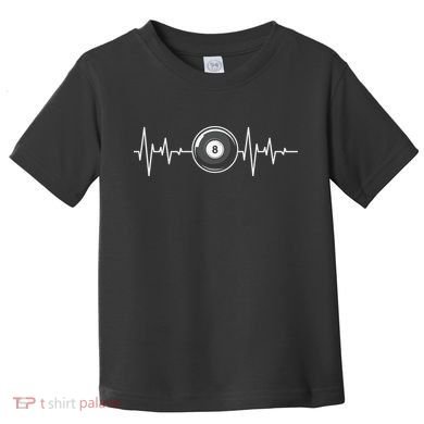 Funny Heartbeaat Billiards Dad Gift For Father’s Day Toddler T-Shirt
