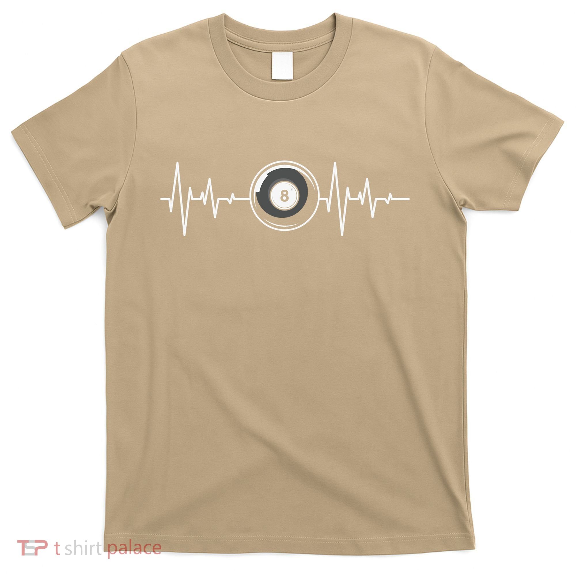 Funny Heartbeaat Billiards Dad Gift For Father’s Day T-Shirt