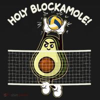Funny Holy Blockamole Avocado Volleyball Backpack thumb 2