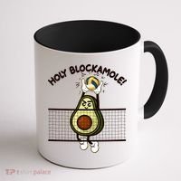 Funny Holy Blockamole Avocado Volleyball Coffee Mug thumb 1