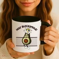Funny Holy Blockamole Avocado Volleyball Coffee Mug thumb 3