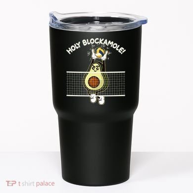 Funny Holy Blockamole Avocado Volleyball Tumbler