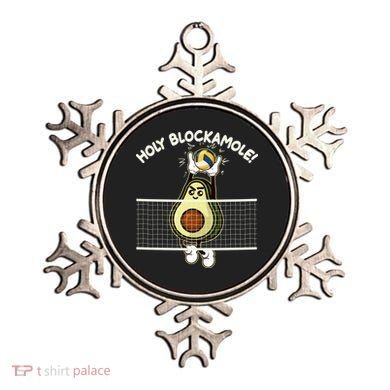 Funny Holy Blockamole Avocado Volleyball Ornament