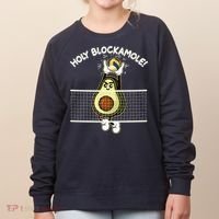 Funny Holy Blockamole Avocado Volleyball Women's Sweatshirt thumb 0