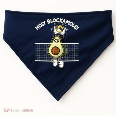 Funny Holy Blockamole Avocado Volleyball USA-Made Doggie Bandana