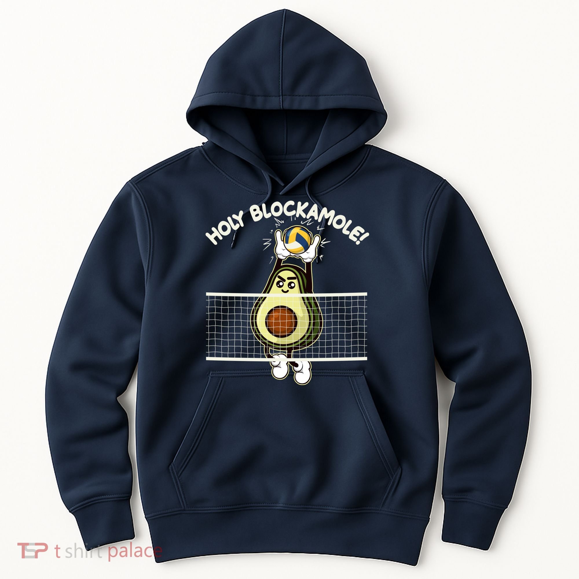 Funny Holy Blockamole Avocado Volleyball Hoodie