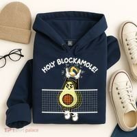 Funny Holy Blockamole Avocado Volleyball Hoodie thumb 4