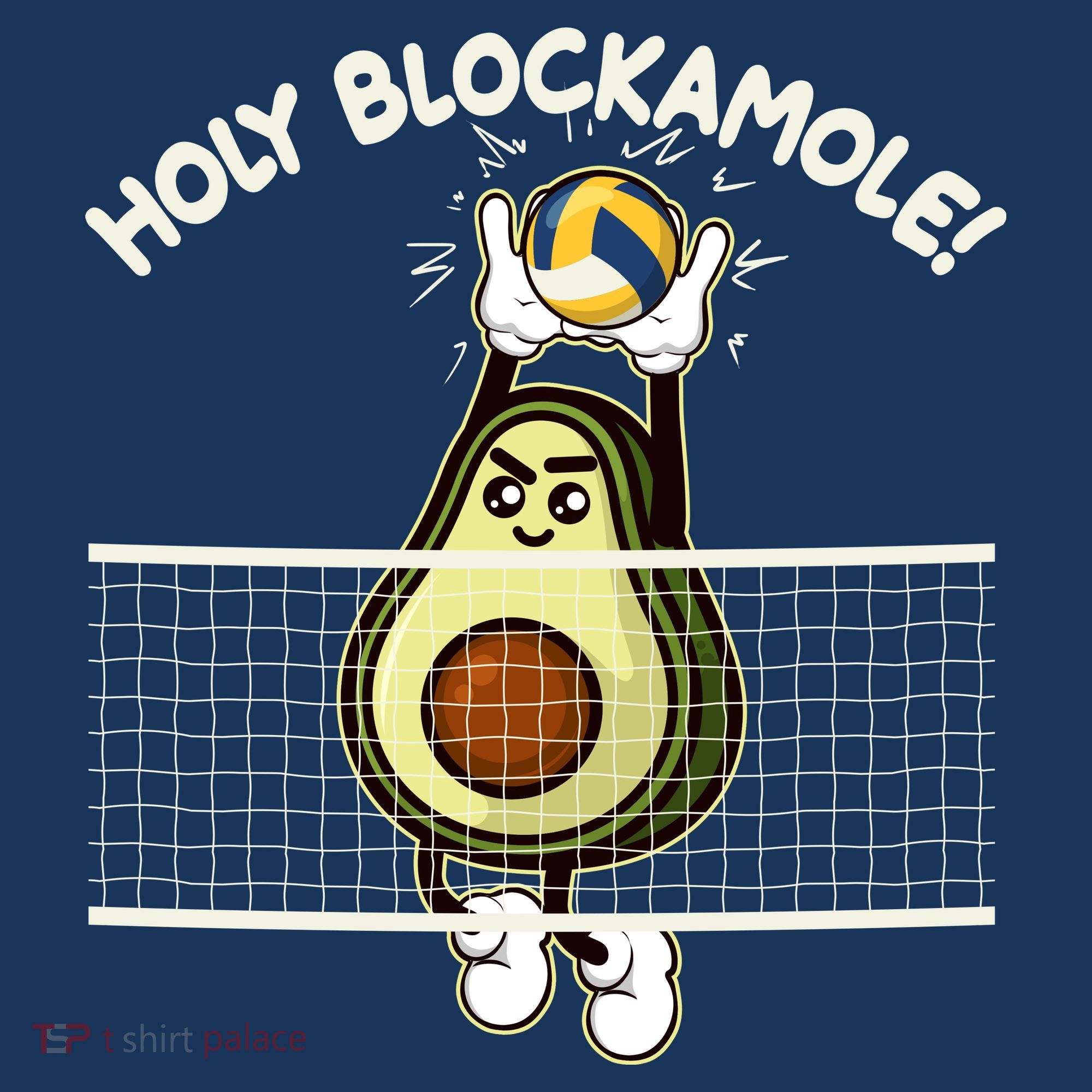 Funny Holy Blockamole Avocado Volleyball Apron