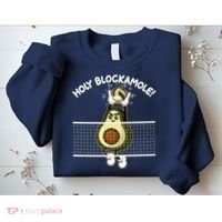 Funny Holy Blockamole Avocado Volleyball Sweatshirt thumb 2