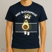 Funny Holy Blockamole Avocado Volleyball T-Shirt thumb 3
