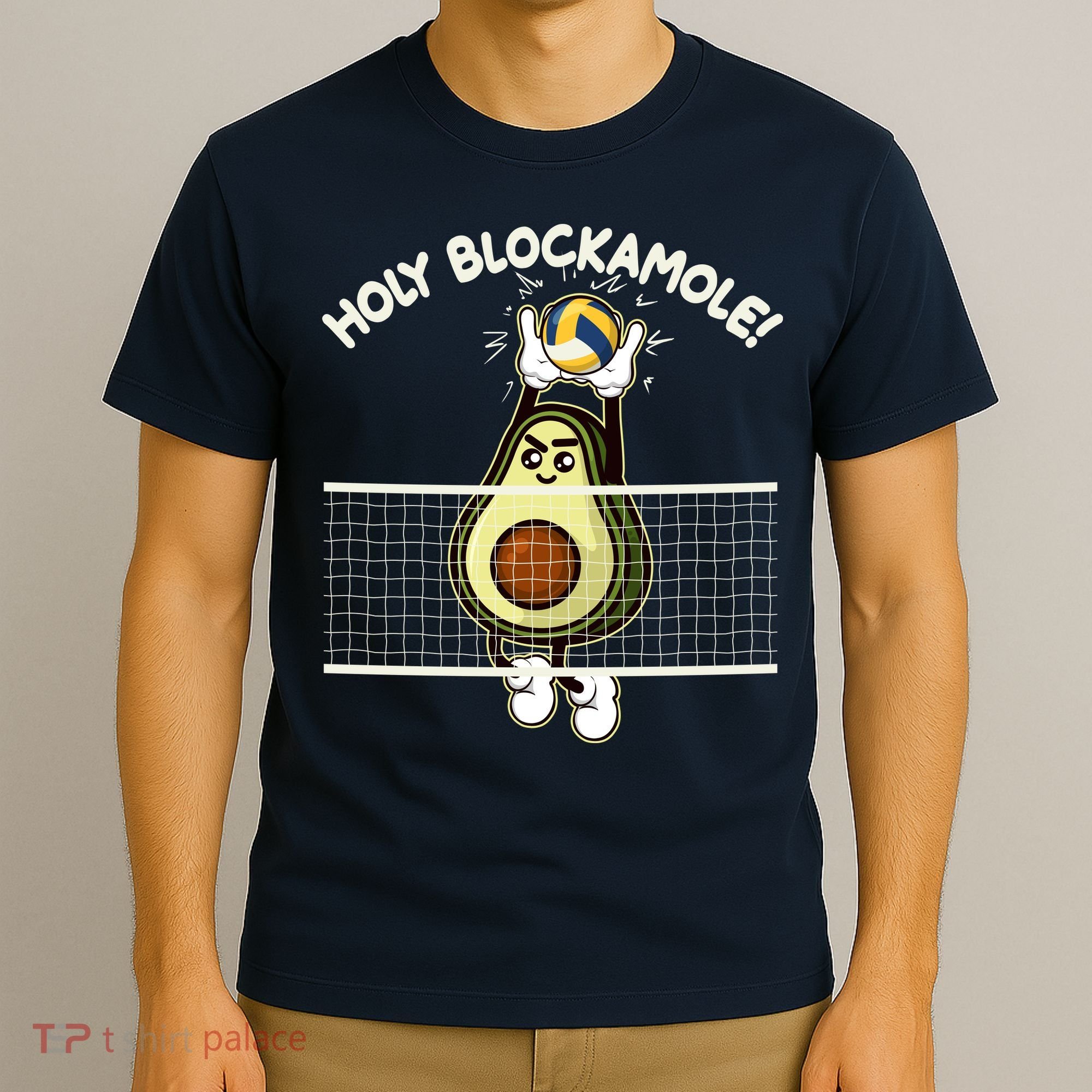 Funny Holy Blockamole Avocado Volleyball T-Shirt