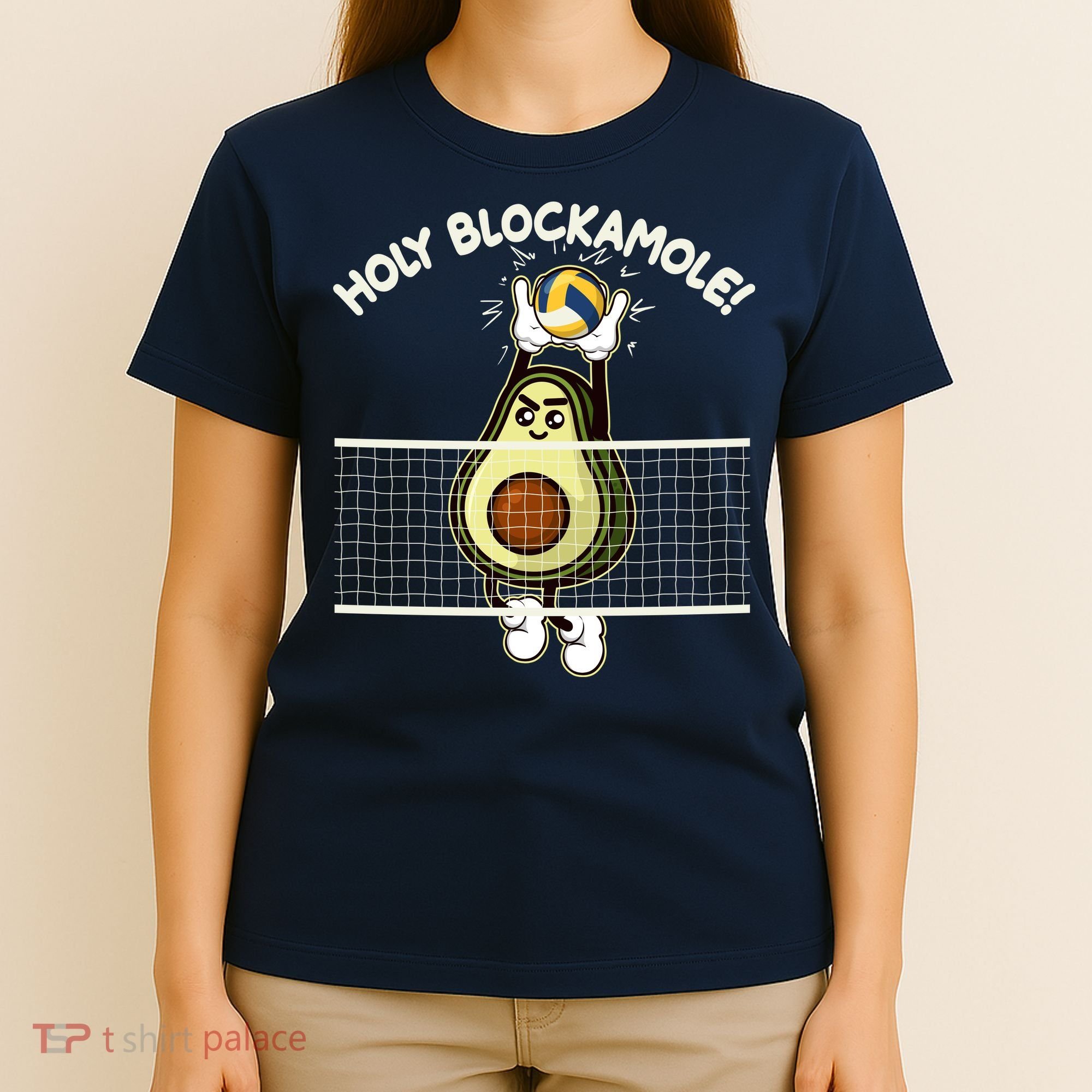 Funny Holy Blockamole Avocado Volleyball T-Shirt