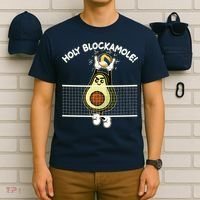 Funny Holy Blockamole Avocado Volleyball T-Shirt thumb 6