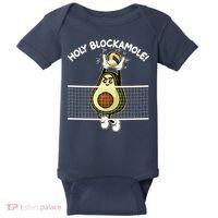 Funny Holy Blockamole Avocado Volleyball Baby Bodysuit thumb 0
