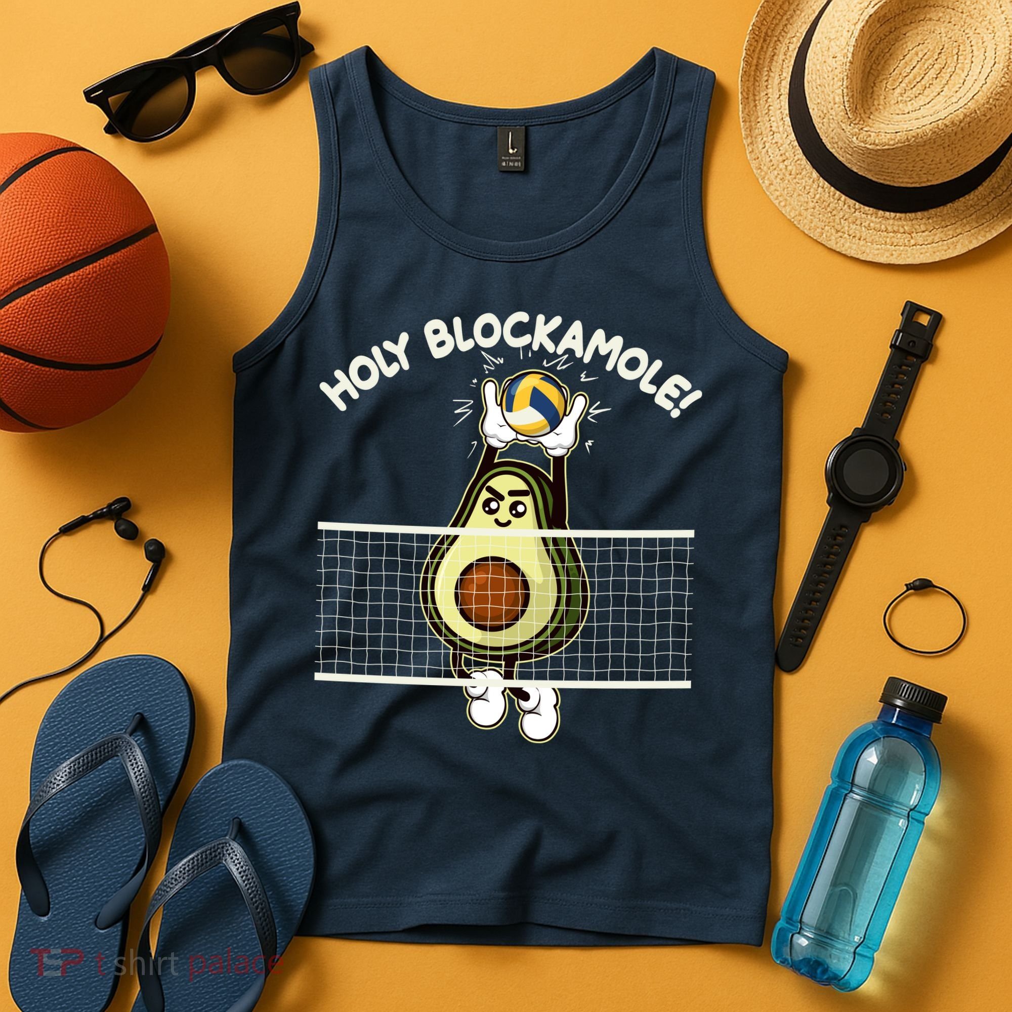 Funny Holy Blockamole Avocado Volleyball Tank Top