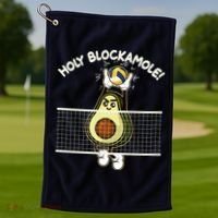 Funny Holy Blockamole Avocado Volleyball Golf Towel thumb 1