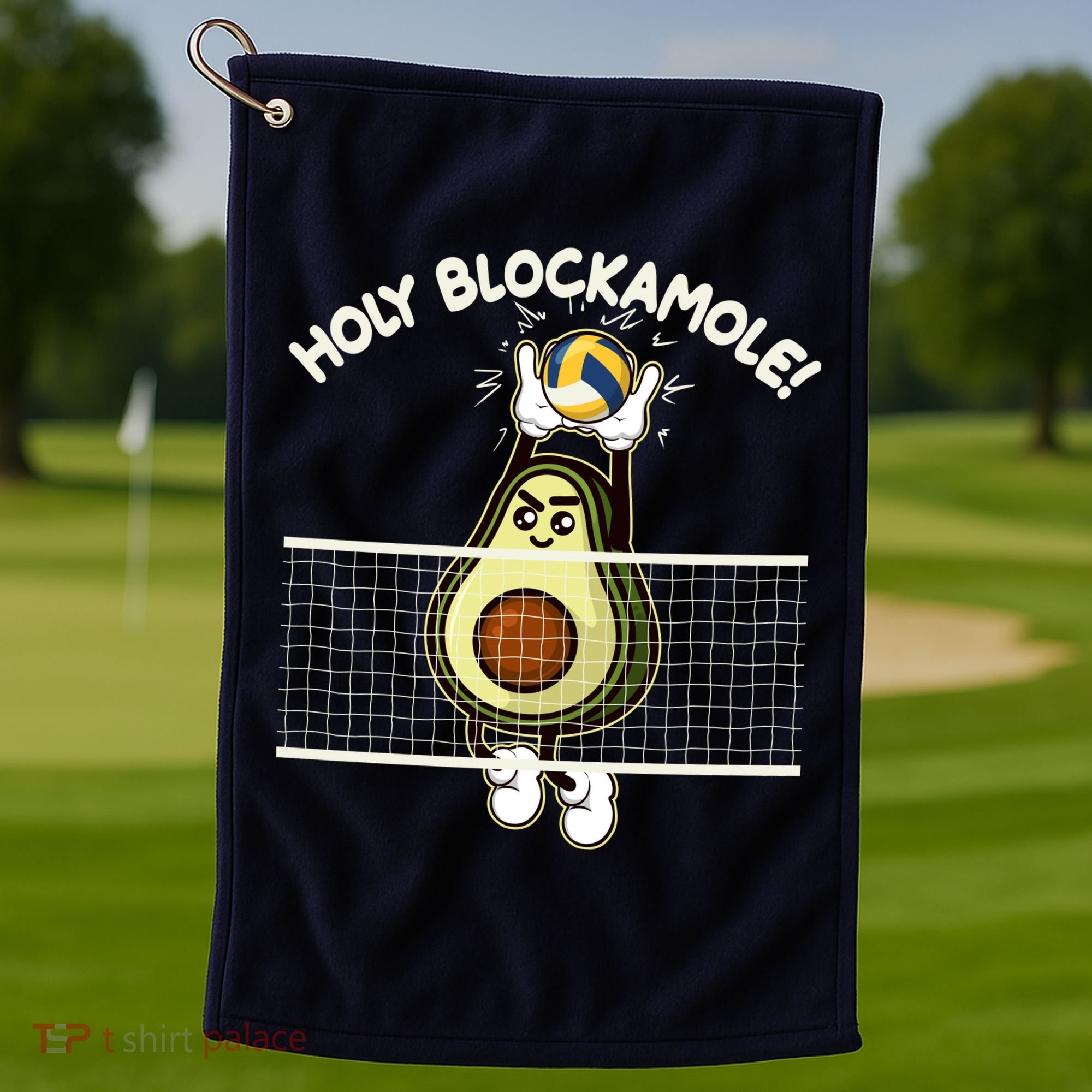 Funny Holy Blockamole Avocado Volleyball Golf Towel