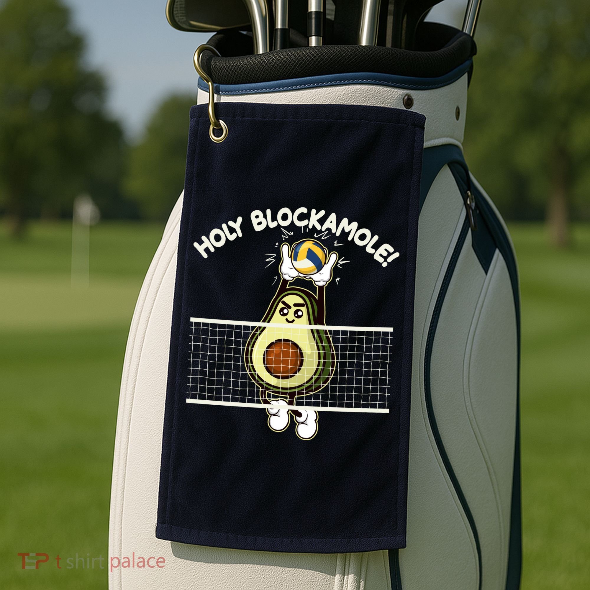 Funny Holy Blockamole Avocado Volleyball Golf Towel