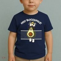 Funny Holy Blockamole Avocado Volleyball Toddler T-Shirt thumb 2