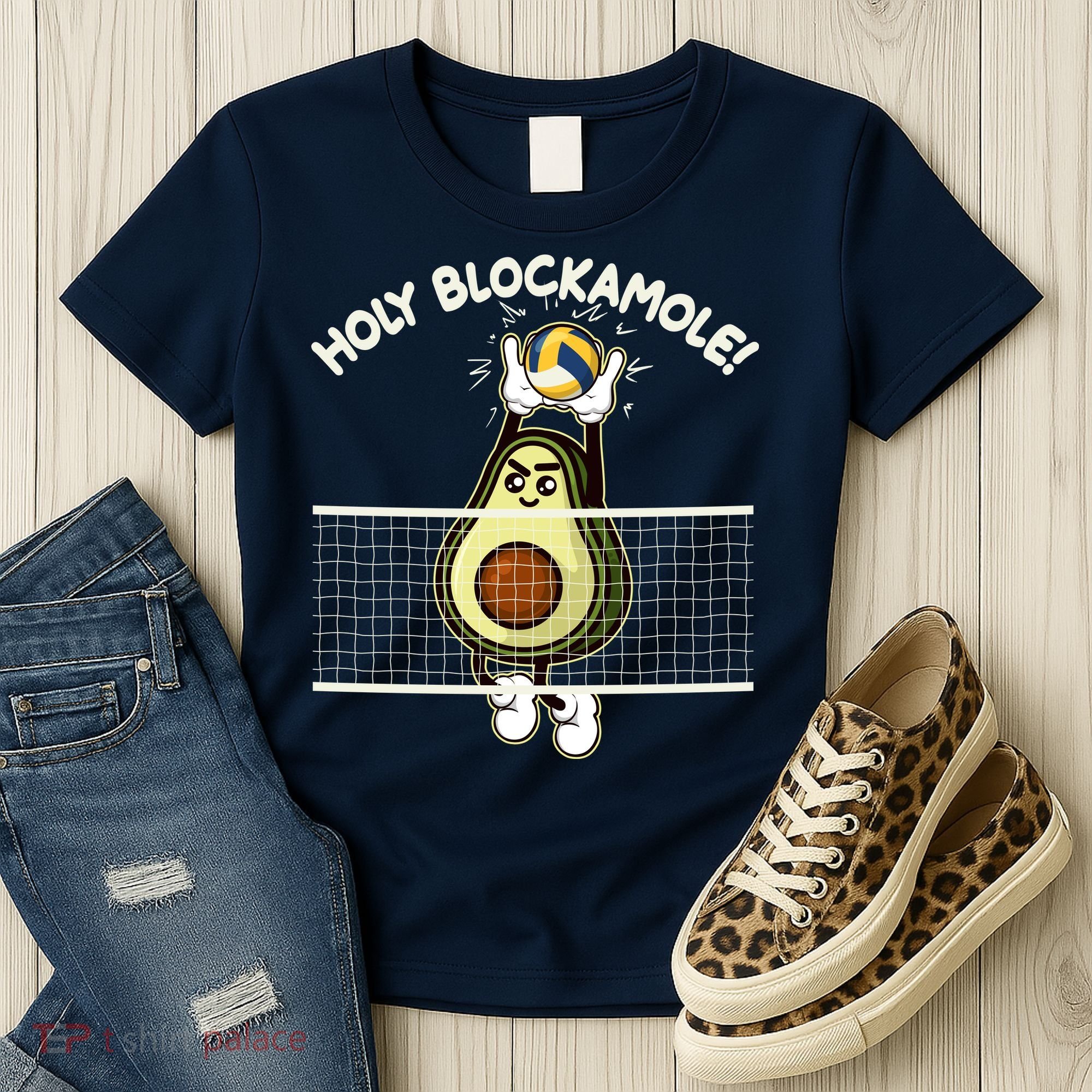 Funny Holy Blockamole Avocado Volleyball Women's T-Shirt