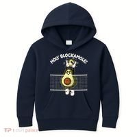 Funny Holy Blockamole Avocado Volleyball Kids Hoodie thumb 0