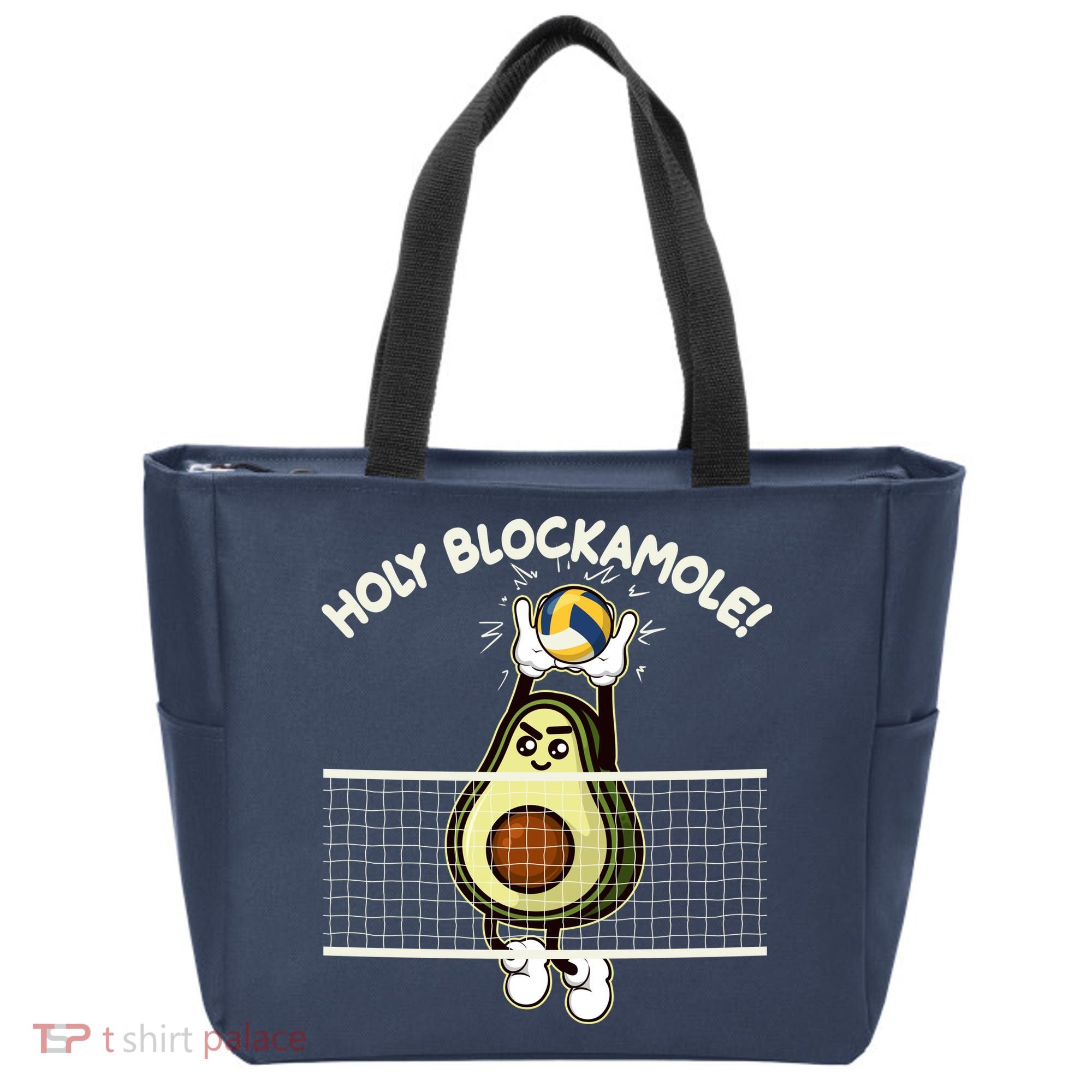 Funny Holy Blockamole Avocado Volleyball Tote Bag