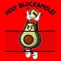 Funny Holy Blockamole Avocado Volleyball Santa Hat thumb 1