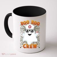 Funny Halloween Boo Boo Crew Ghost Nurse Coffee Mug thumb 0