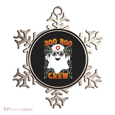 Funny Halloween Boo Boo Crew Ghost Nurse Ornament