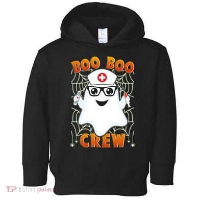 Funny Halloween Boo Boo Crew Ghost Nurse Toddler Hoodie