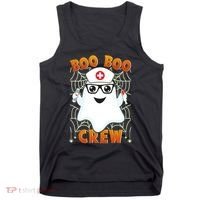 Funny Halloween Boo Boo Crew Ghost Nurse Tank Top thumb 0