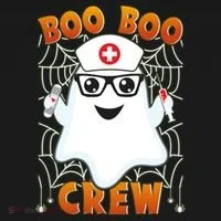 Funny Halloween Boo Boo Crew Ghost Nurse Tank Top thumb 6